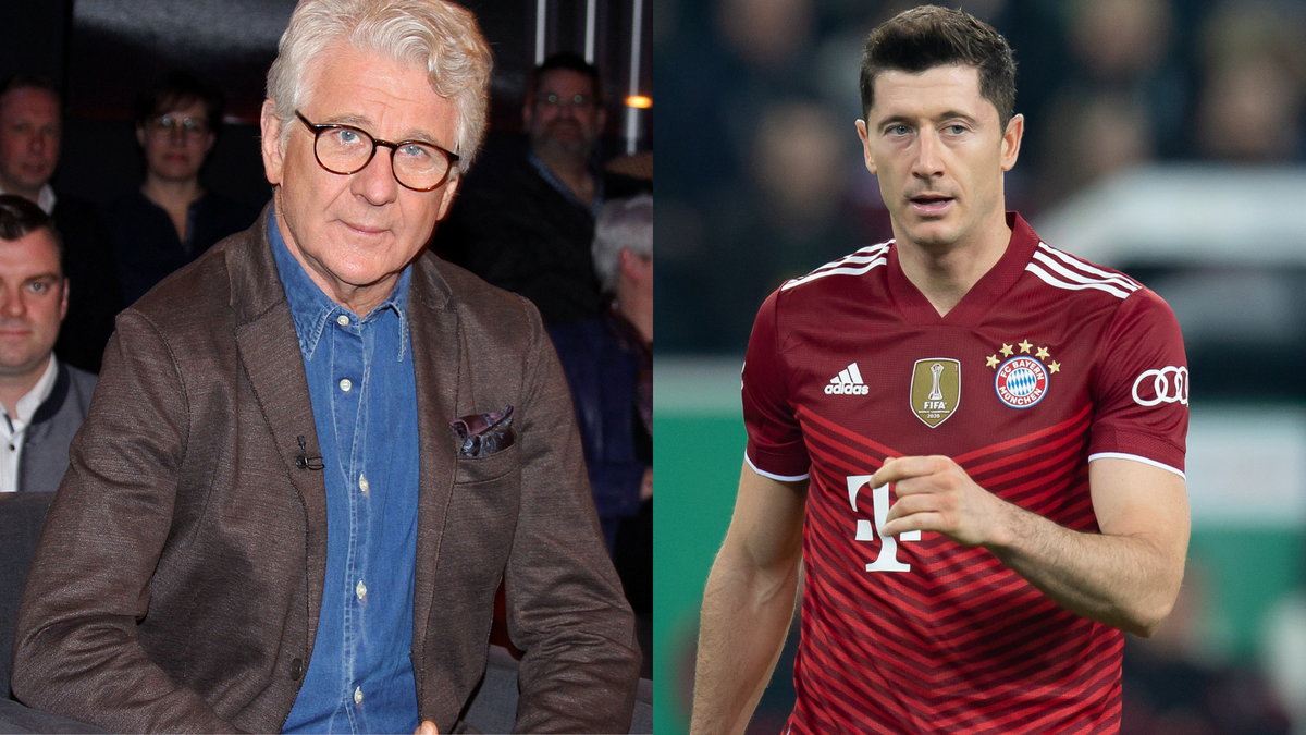 Od lewej: Marcel Reif i Robert Lewandowski