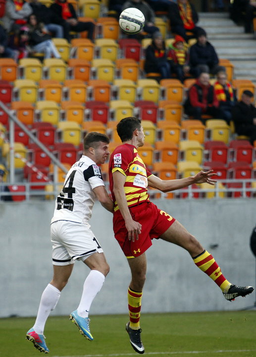 PIŁKA NOŻNA LIGA POLSKA JAGIELLONIA ZAGŁĘBIE LUBIN (Miłosz Przybecki Jonatan Straus)