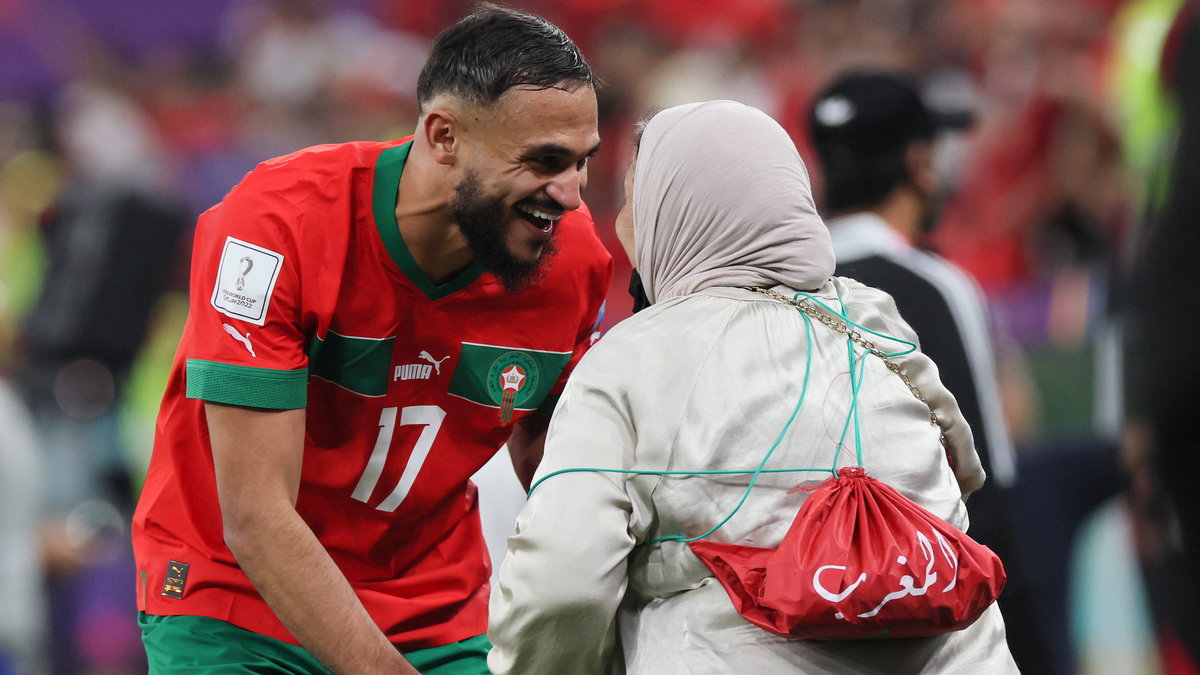 Sofiane Boufal świętował razem z mamą sukces Maroka