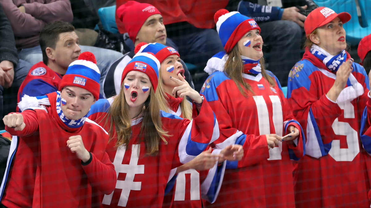 Rosyjscy kibice na igrzyskach w Pjongczangu