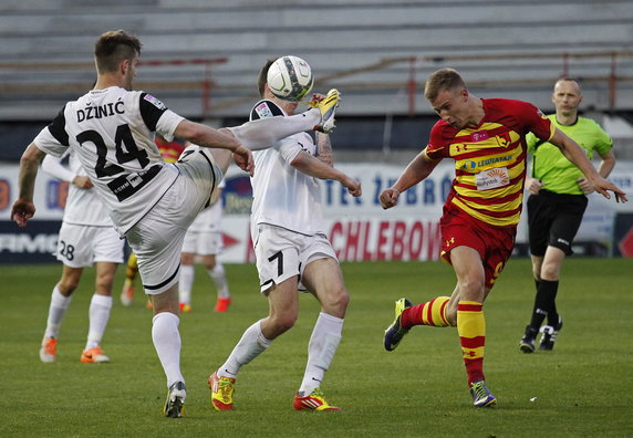 PIŁKA NOŻNA EKSTRAKLASA JAGIELLONIA KGHM ZAGŁĘBIE LUBIN ( Bekim Balaj Elvedin D?inič Jiří Bílek )