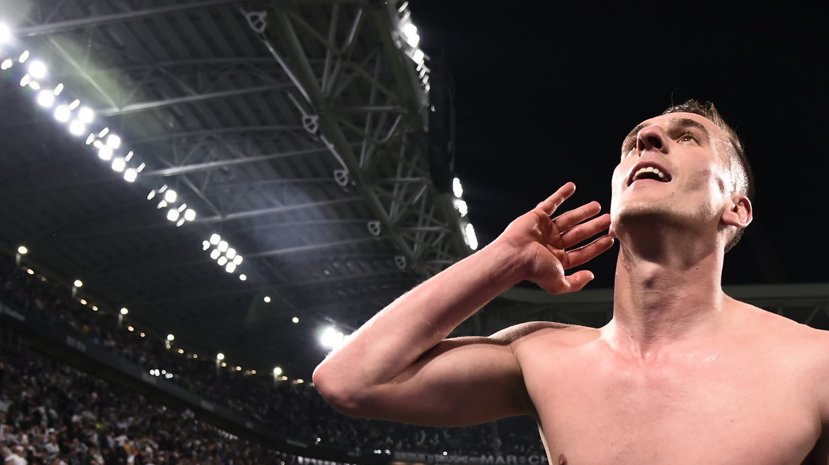 Arkadiusz Milik na stadionie Juventusu