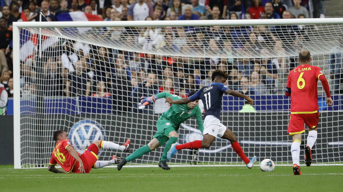 Kingsley Coman strzelił pierwszego gola w meczu Francja - Andora