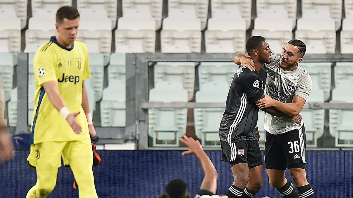 Wojciech Szczęsny w meczu z Olympique Lyon