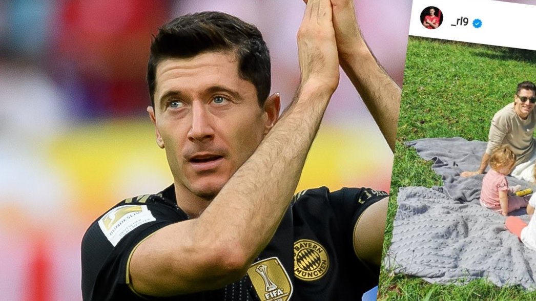 Robert Lewandowski z córkami