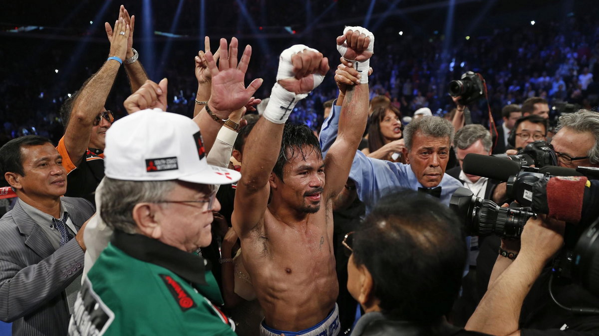 Manny Pacquiao po pokonaniu Chrisa Alieriego