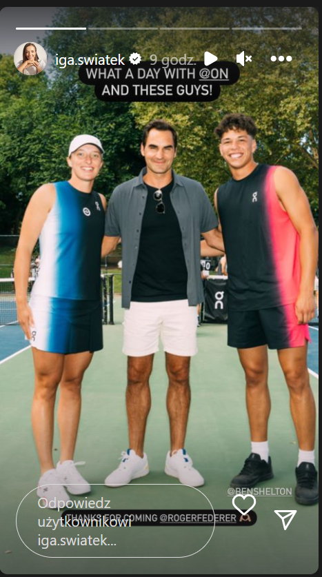 Roger Federer, Iga Świątek, Ben Shelton