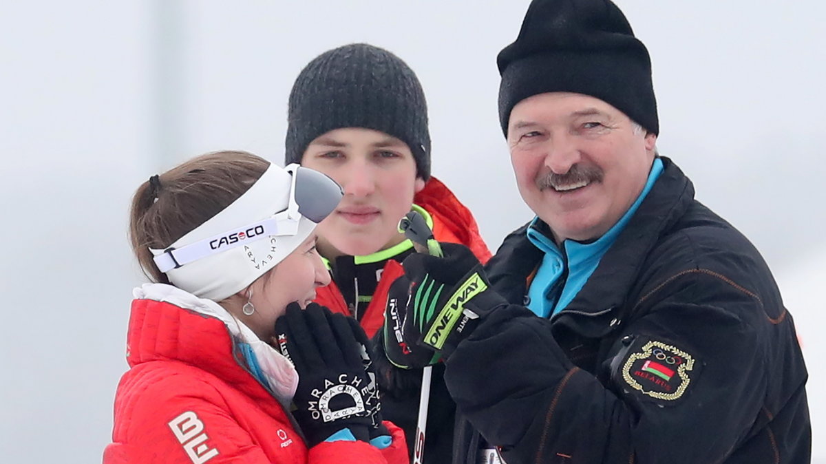 Daria Domraczewa i Alaksandr Łukaszenka