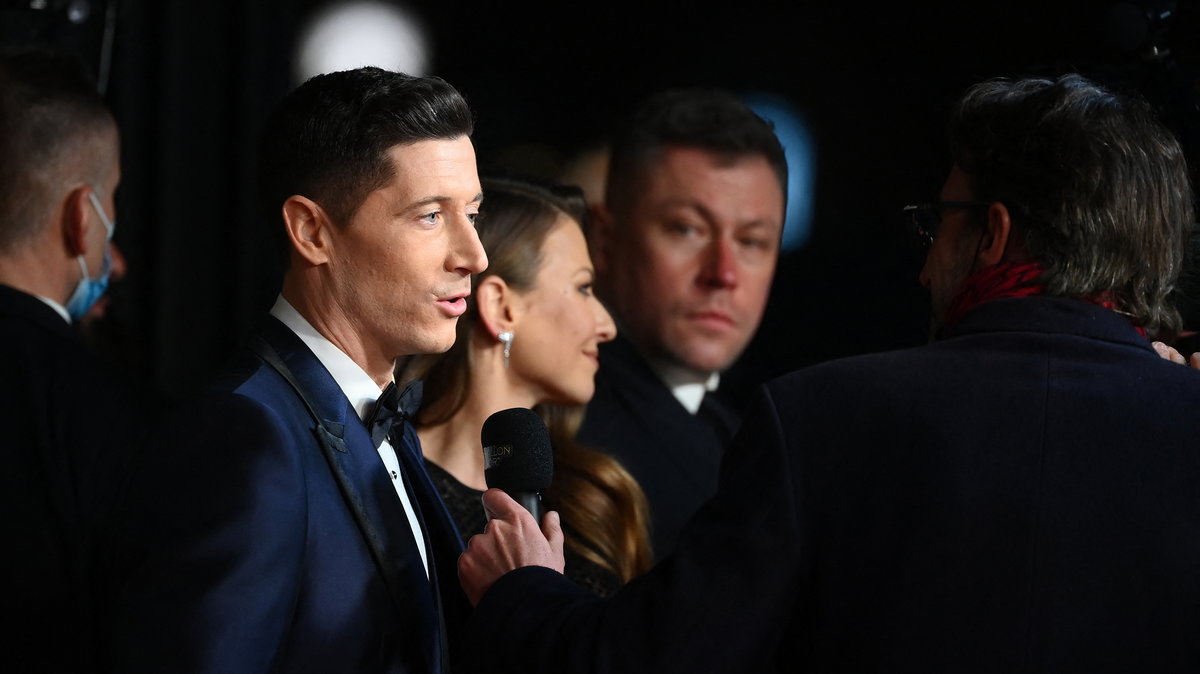 Robert Lewandowski na gali Złotej Piłki