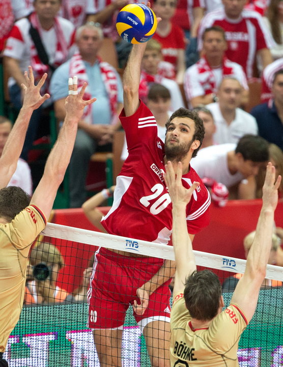 SIATKÓWKA FIVB MISTRZOSTWA ŚWIATA 2014 POLSKA NIEMCY (Christian Fromm Marcus Boehme Mateusz Mika)