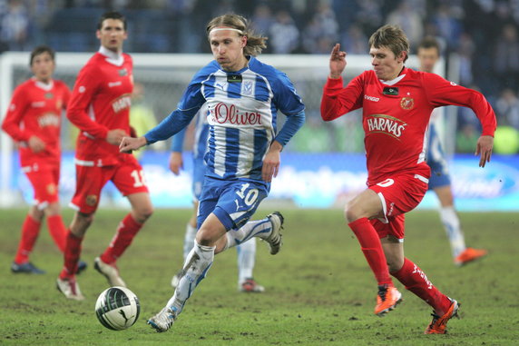 PIŁKARSKA EKSTRAKLASA LECH POZNAŃ KONTRA WIDZEW ŁÓDŹ