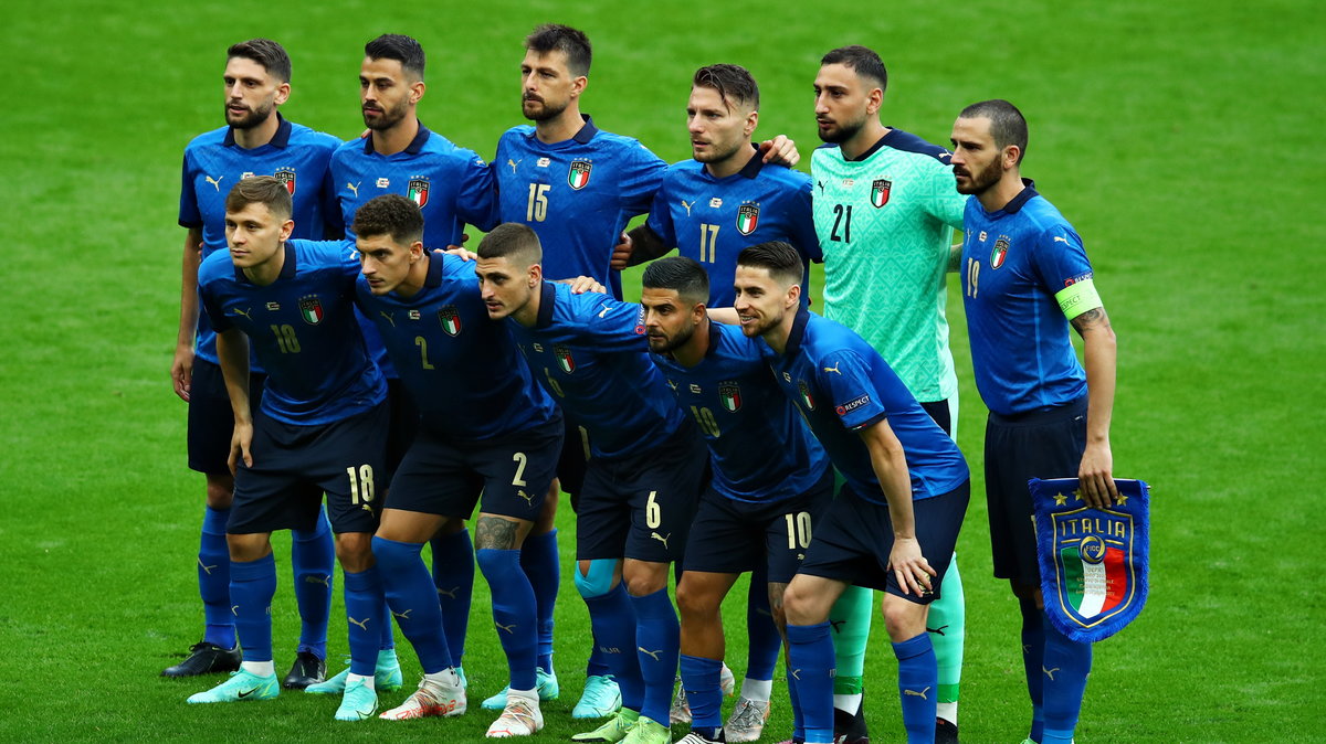 Reprezentacja Włoch przed meczem z Austrią
