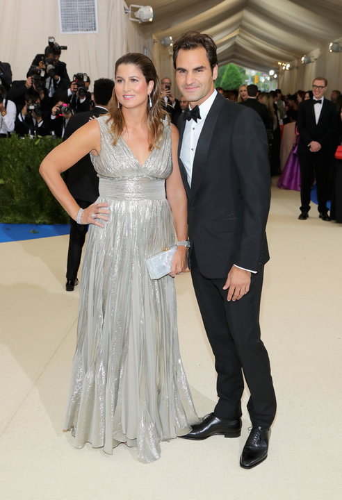 Roger Federer z żoną Mirką w 2017 r.
