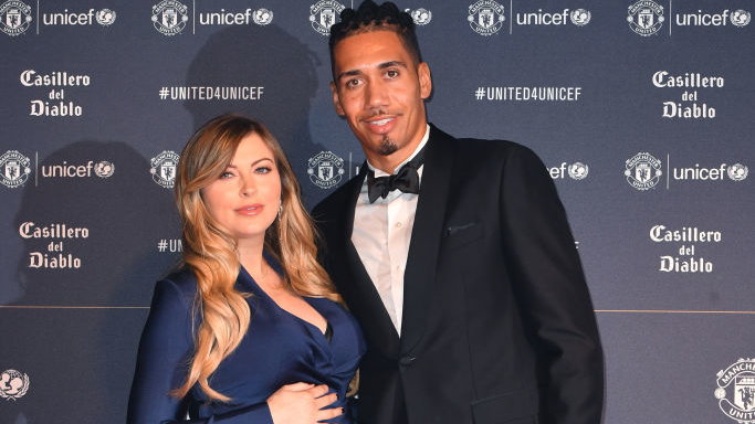 Chris Smalling z żoną Sam