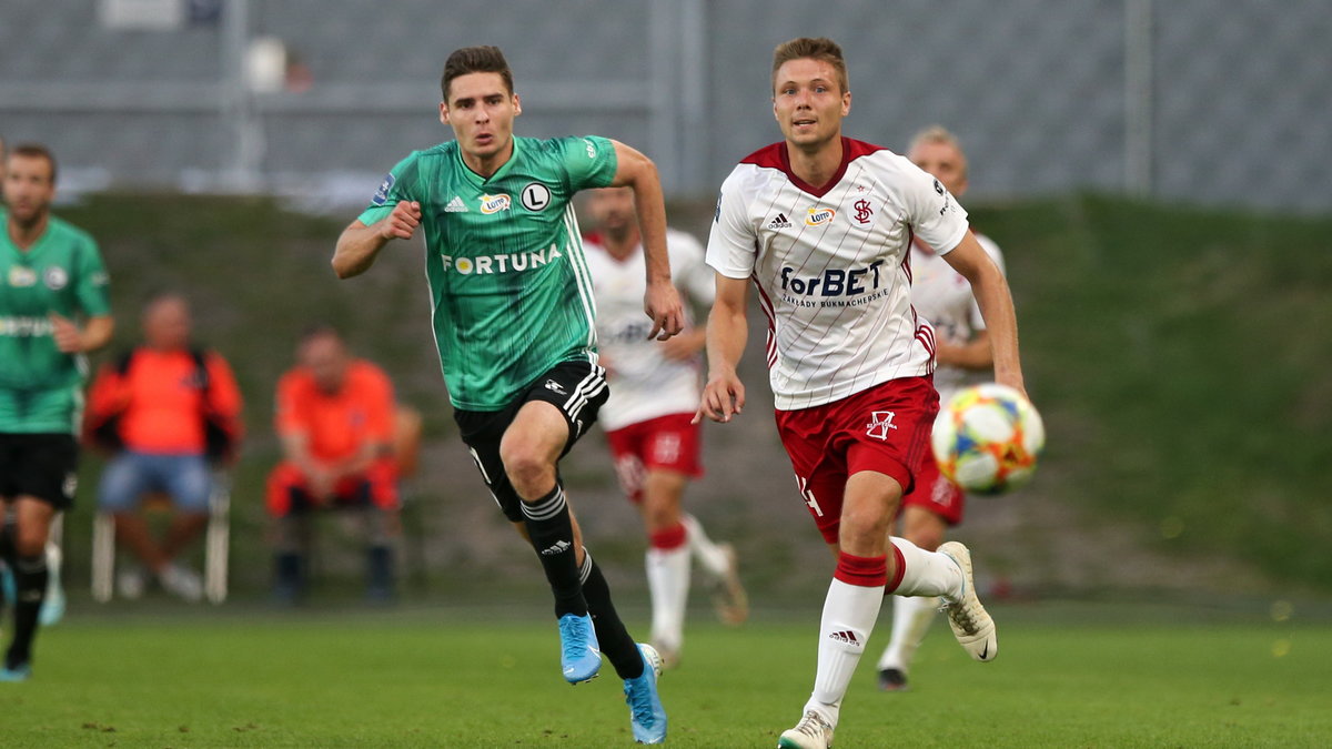 Jarosław Niezgoda (Legia Warszawa) i Kamil Juraszek (ŁKS Łódź)