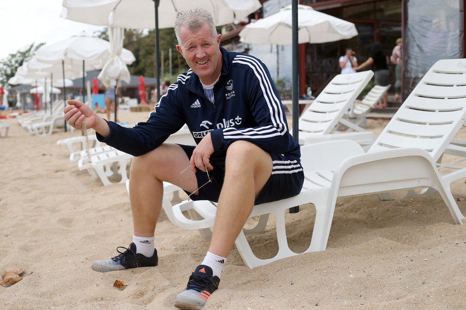 Vital Heynen na plaży w Warnie