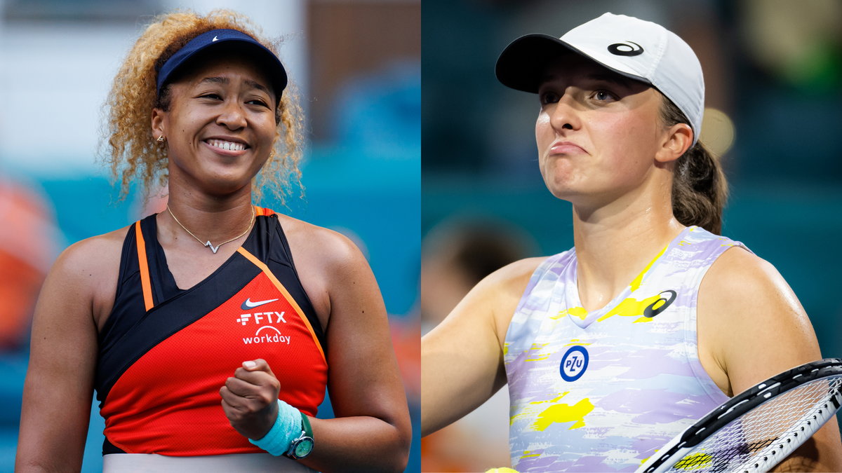 Od lewej: Naomi Osaka i Iga Świątek