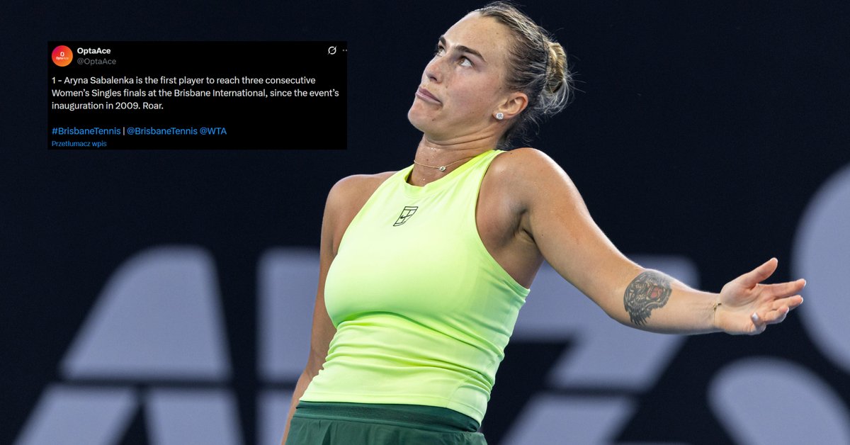 Czegoś takiego jeszcze nie było. Niesamowita Aryna Sabalenka