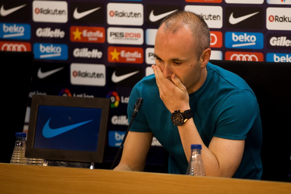 Andres Iniesta żegnający się z Barceloną (27 kwietnia 2018)