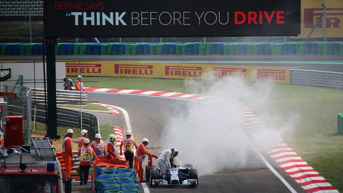 "Pomyśl zanim pojedziesz" - apeluje szara eminencja Formuły 1. Wygląda na to, że przed zreformowaniem F1 nikt za długo nie myślał. Coraz trudniej zapełnić trybuny..., fot. www.facebook.com/cezarygutowskiofficial