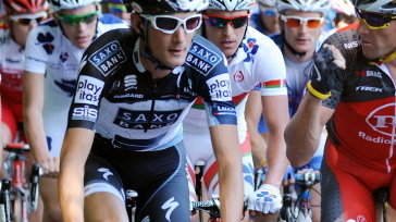 Franck Schleck (L) i Lance Armstrong