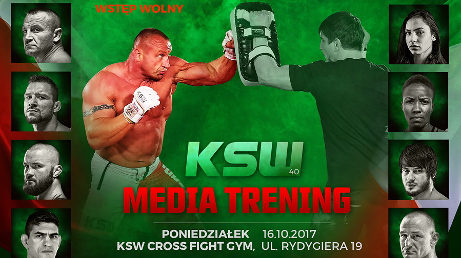 Oficjalny media trening przed KSW 40 już w poniedziałek w KSW Cross Fight Gym w Warszawie