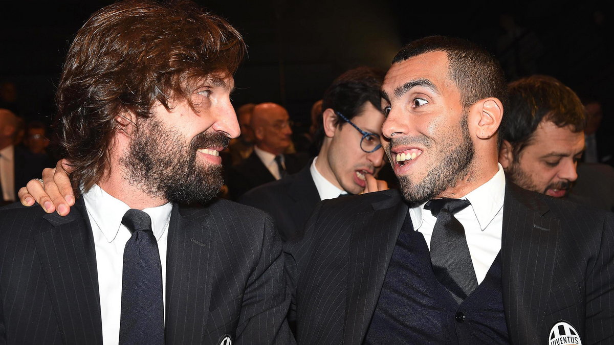 Andrea Pirlo i Carlos Tevez podczas "Gran Gala di Calcio"