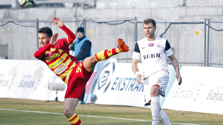 PIŁKA NOŻNA LIGA POLSKA JAGIELLONIA ZAGŁĘBIE LUBIN (Dani Quintana Dorde Cotra )