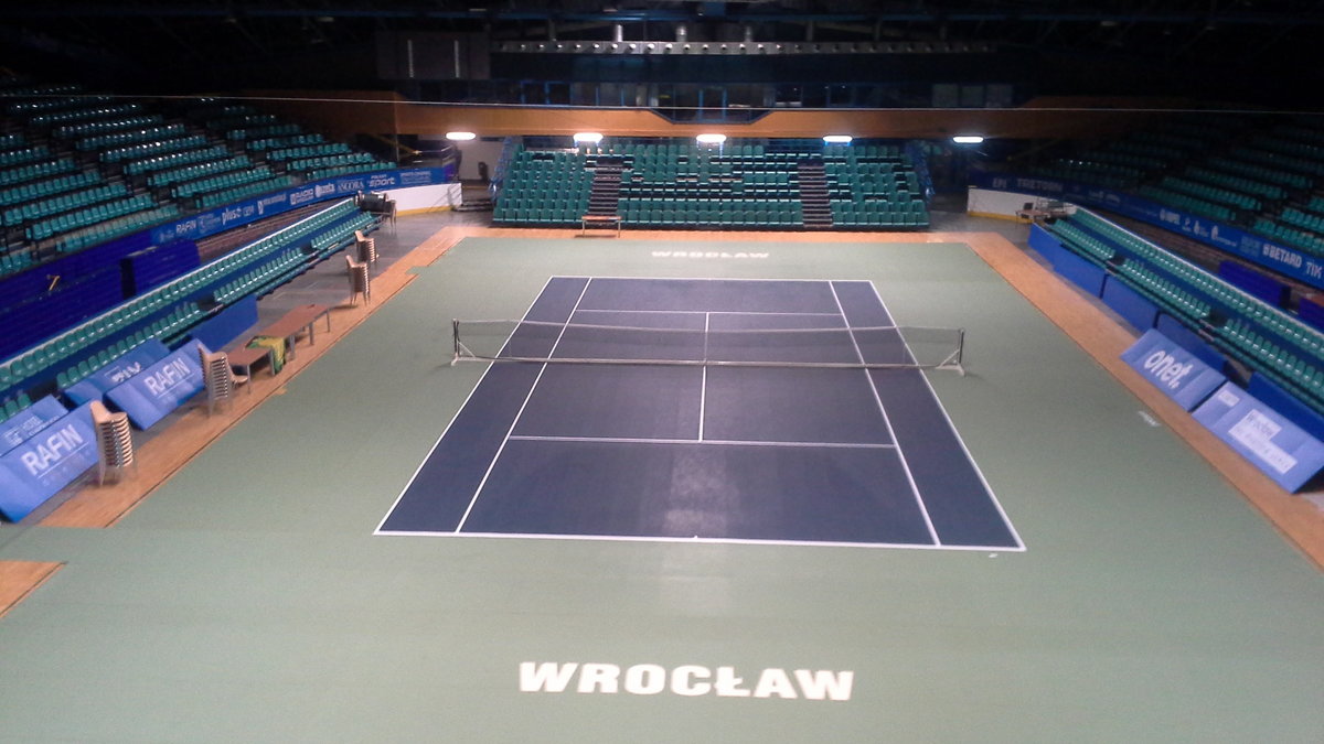 Wrocław Open - kort centralny w hali Orbita