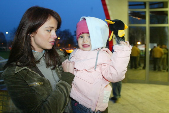 Anna Przybylska z córką (zdjęcie z 2005 r.)
