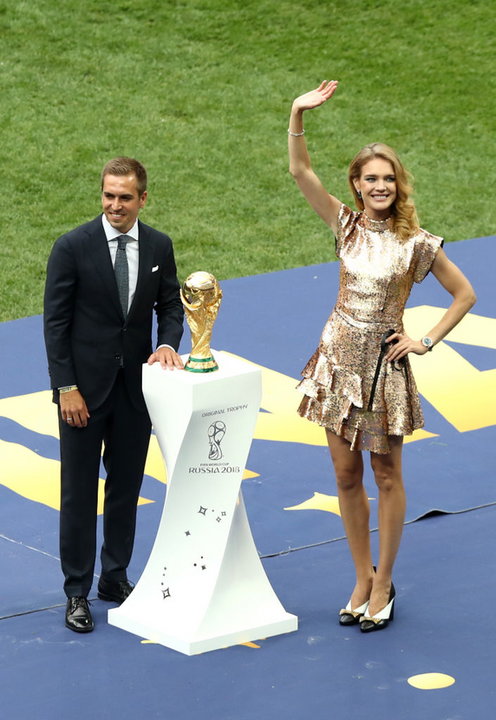 Natalia Wodianowa i Philipp Lahm