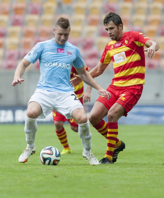 PIŁKARSKA EKSTRAKLASA JAGIELLONIA KONTRA CRACOVIA KRAKÓW (Marcin Budziński Radosław Jasiński)