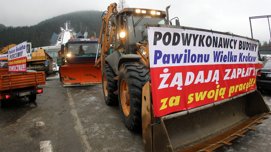 ZAKOPANE WIELKA KROKIEW PODWYKONAWCY PROTEST