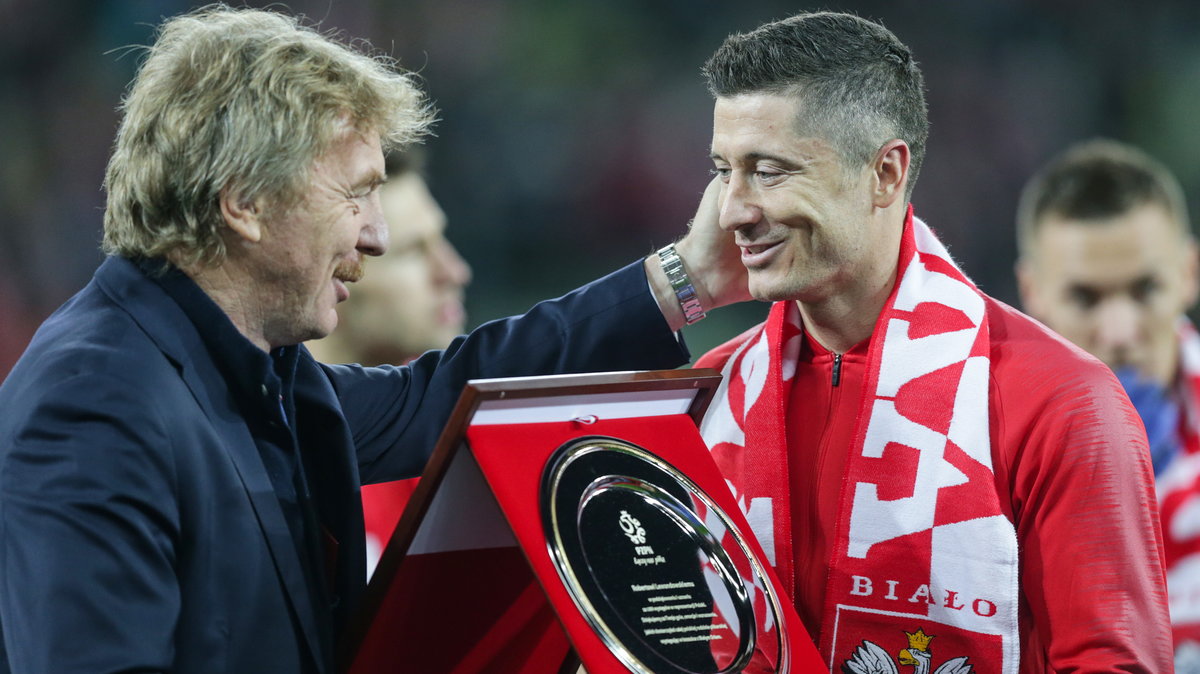 Zbigniew Boniek i Robert Lewandowski 