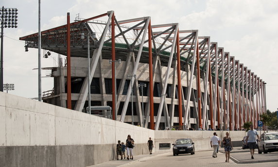 Stadion Jagiellonii Białystok - budowa