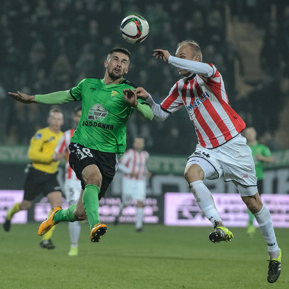 PIŁKA NOŻNA EKSTRAKLASA ZAGŁĘBIE LUBIN CRACOVIA (Bartosz Śpiączka Piotr Polczak)