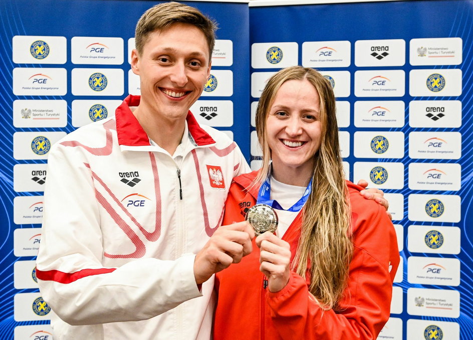 Katarzyna Wasick z bratem i jednocześnie trenerem Robertem Wilkiem.