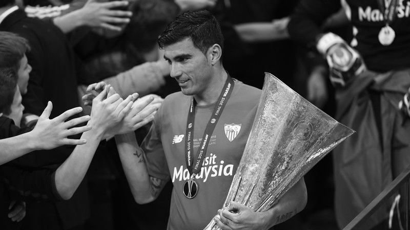 Jose Antonio Reyes po zdobyciu Ligi Europy z Sevillą