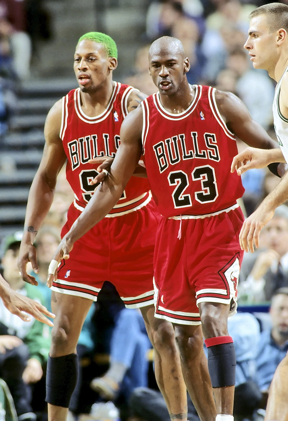Dennis Rodman i Michael Jordan w 1996 roku