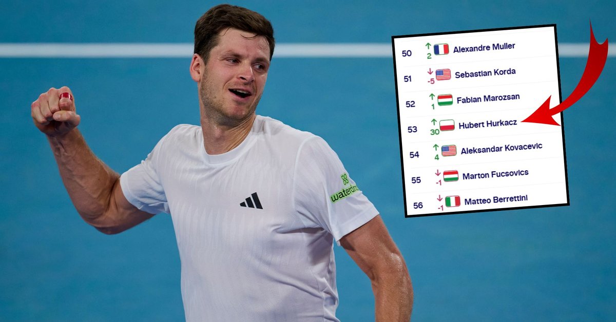 Spektakularny awans Huberta Hurkacza! Największy w rankingu ATP