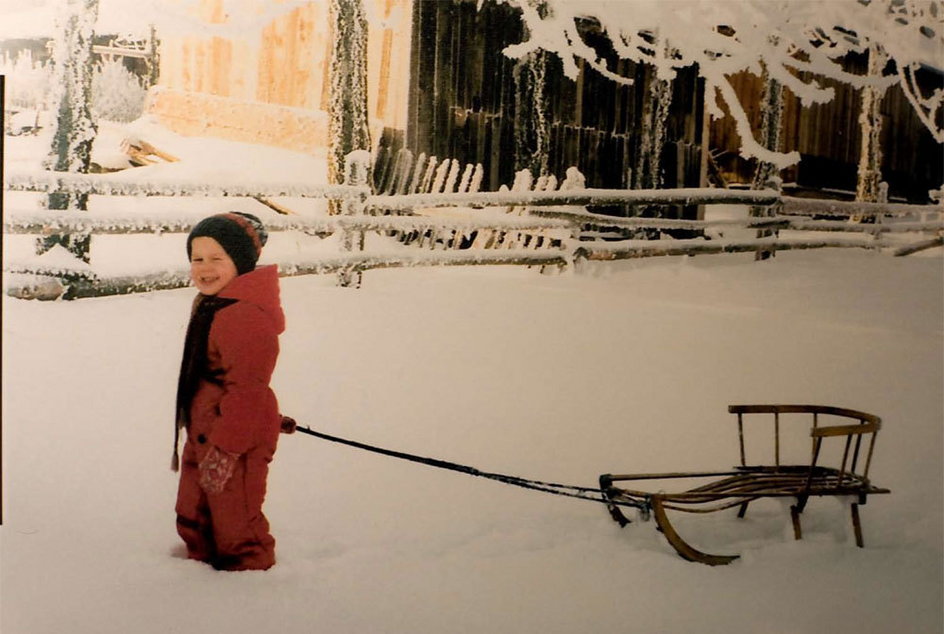 Dwuletni Kamil uwielbiał sanki. Na narty „przesiadł się” rok później. 