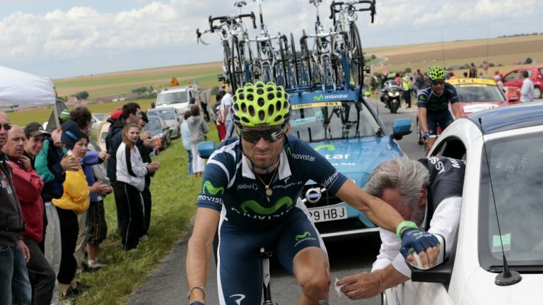 Alejandro Valverde na trasie TdF