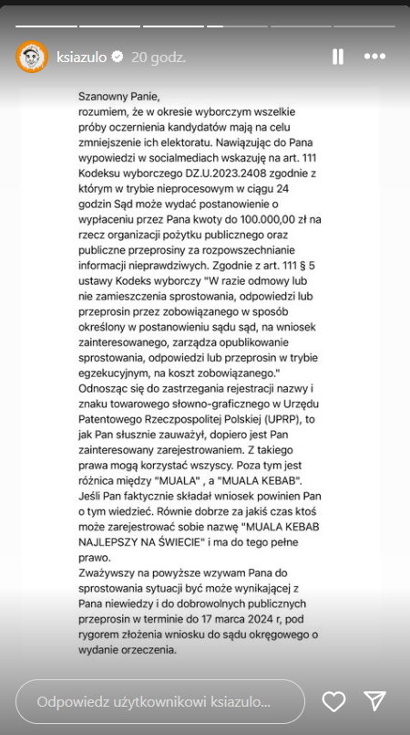 Drugi e-mail do Książula