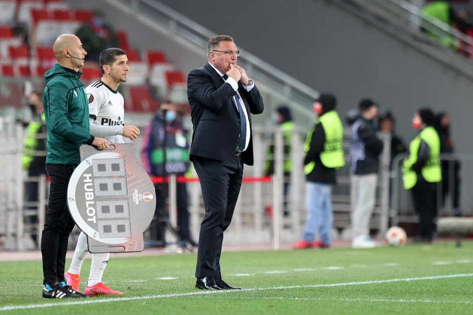 Czesław Michniewicz w Moskwie podczas meczu Spartak - Legia