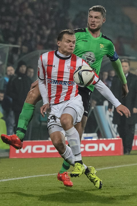 PIŁKA NOŻNA EKSTRAKLASA ZAGŁĘBIE LUBIN CRACOVIA (Grzegorz Bonin Paweł Jaroszyński)