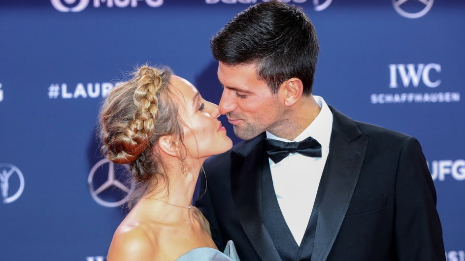 Novak Djoković z żoną Jeleną (zdjęcie z 2019 r.)