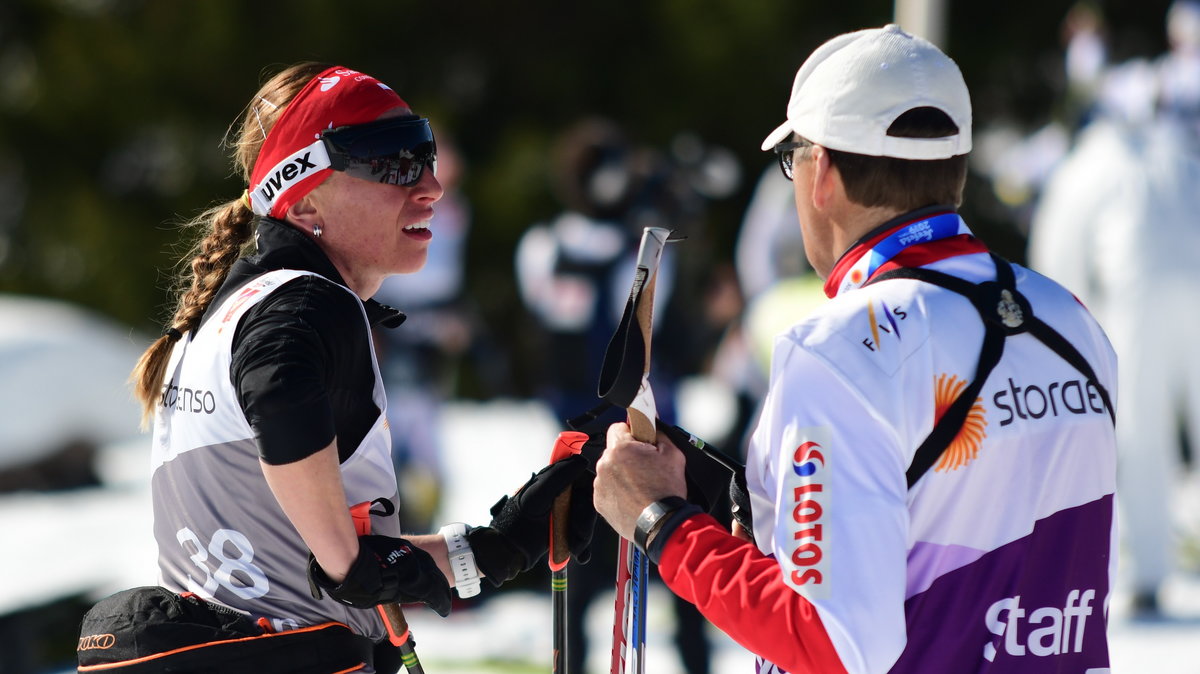 Justyna Kowalczyk (z lewej) i Aleksander Wierietielny