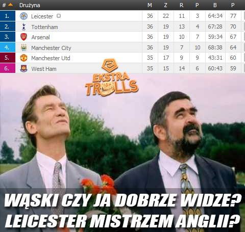 Leicester City mistrzem Anglii! Memy