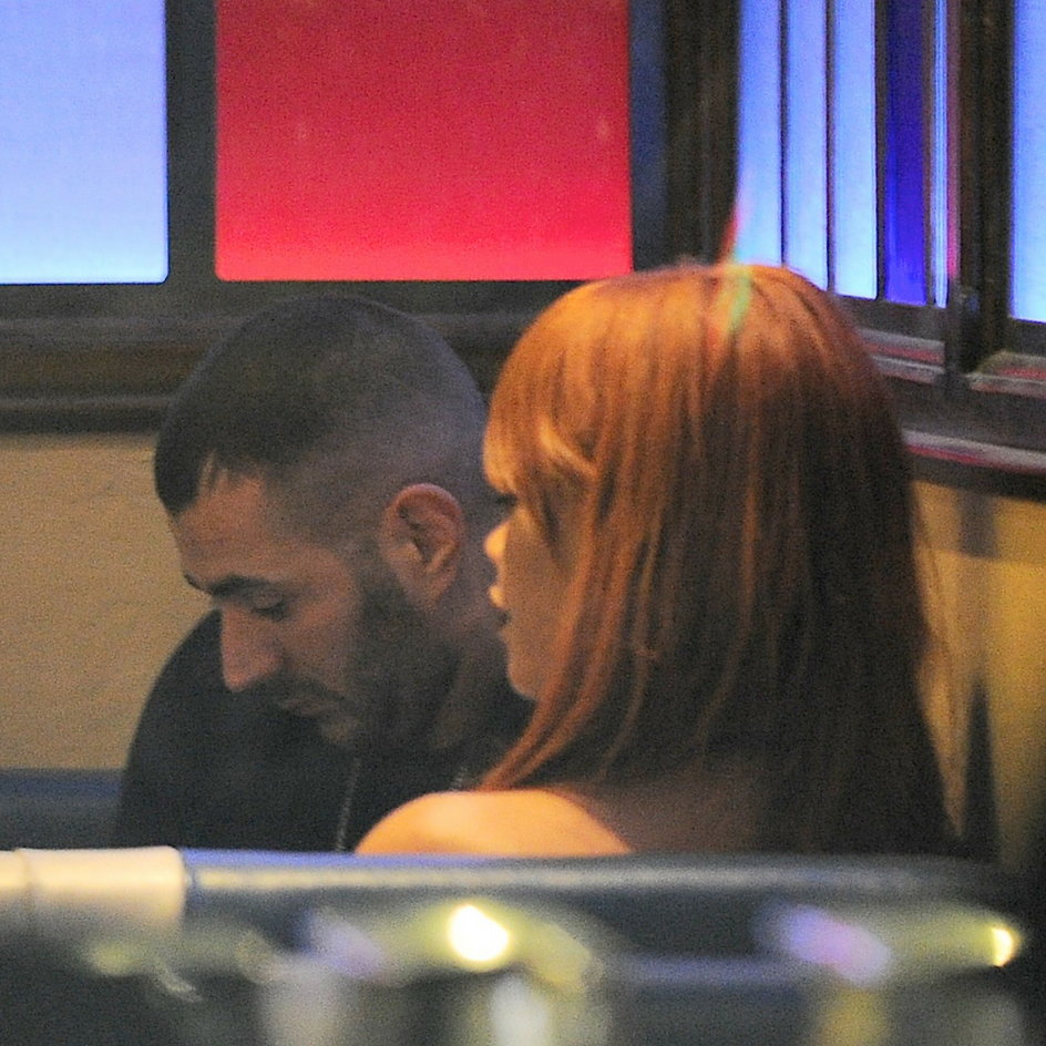 Karim Benzema i Rihanna przyłapani w nocnym klubie w 2015 r.