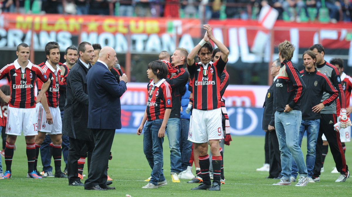 Filippo Inzaghi strzelił gola w ostatnim meczu dla Milanu i zakończył karierę